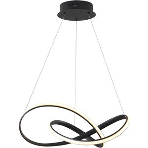Canada LED 23.6 inch Matte Black LED Chandelier Ceiling Light